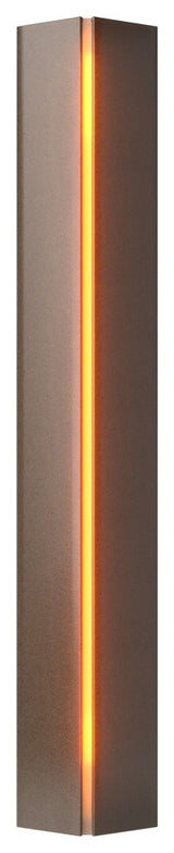 Gallery Small Sconce, Bronze Finish, Amber Glass