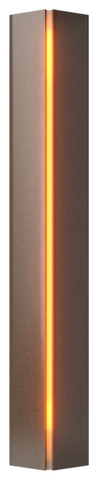 Gallery Small Sconce, Bronze Finish, Amber Glass