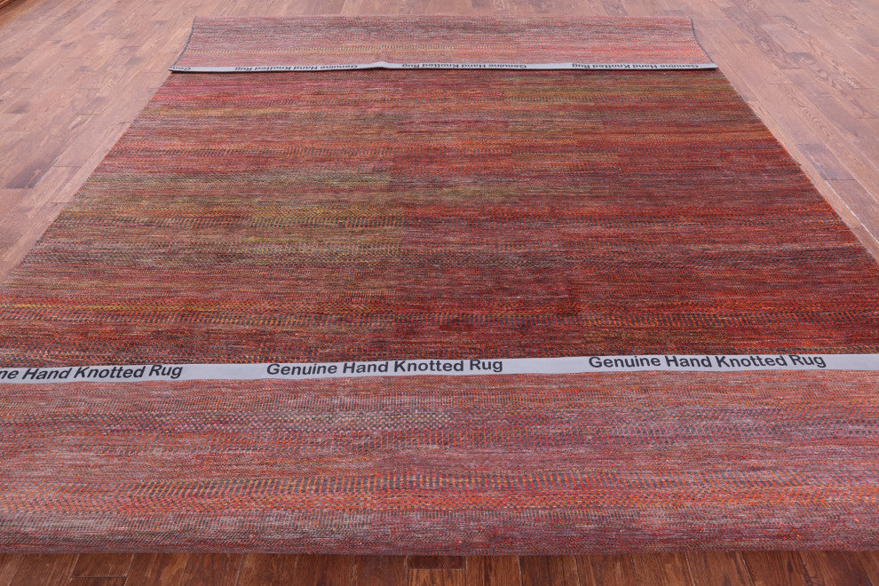 10' 0" X 14' 3" Super Savannah Gabbeh Hand Knotted Wool & Silk Rug - Q13069