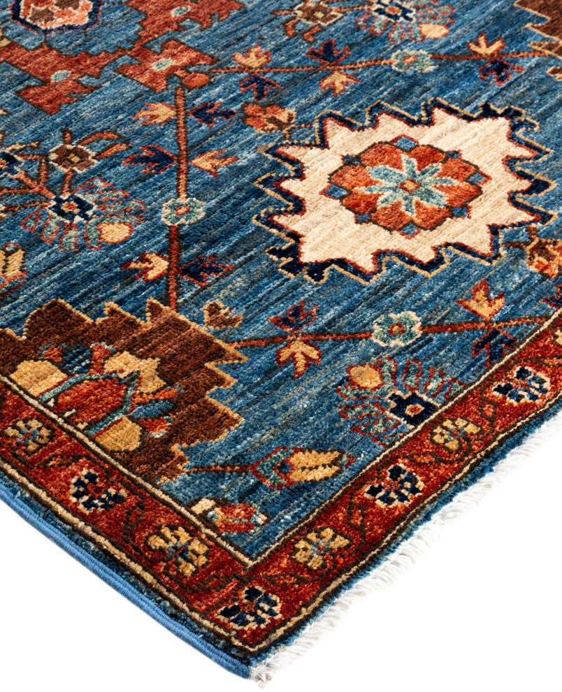 Serapi One-of-a-Kind Hand-Knotted Area Rug Light Blue, 2'8" x 9'11"