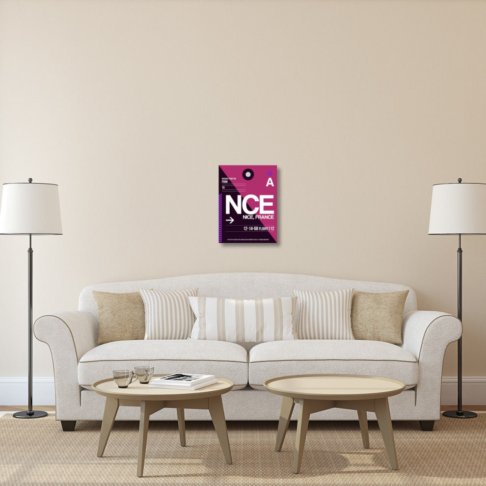 "NCE Nice Luggage Tag 1" Fine Art Print