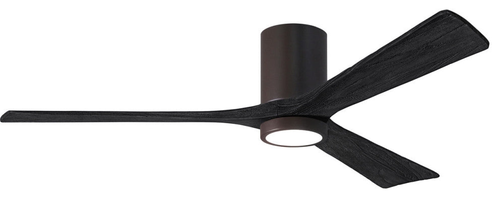 Matthews Fan Irene-3HLK With Lighting Kit, Textured Bronze, 60", Matte Black