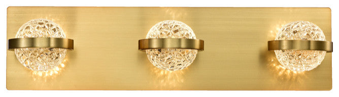 Ryder Bath Bar LED 3 Light BR Gold