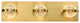 Ryder Bath Bar LED 3 Light BR Gold