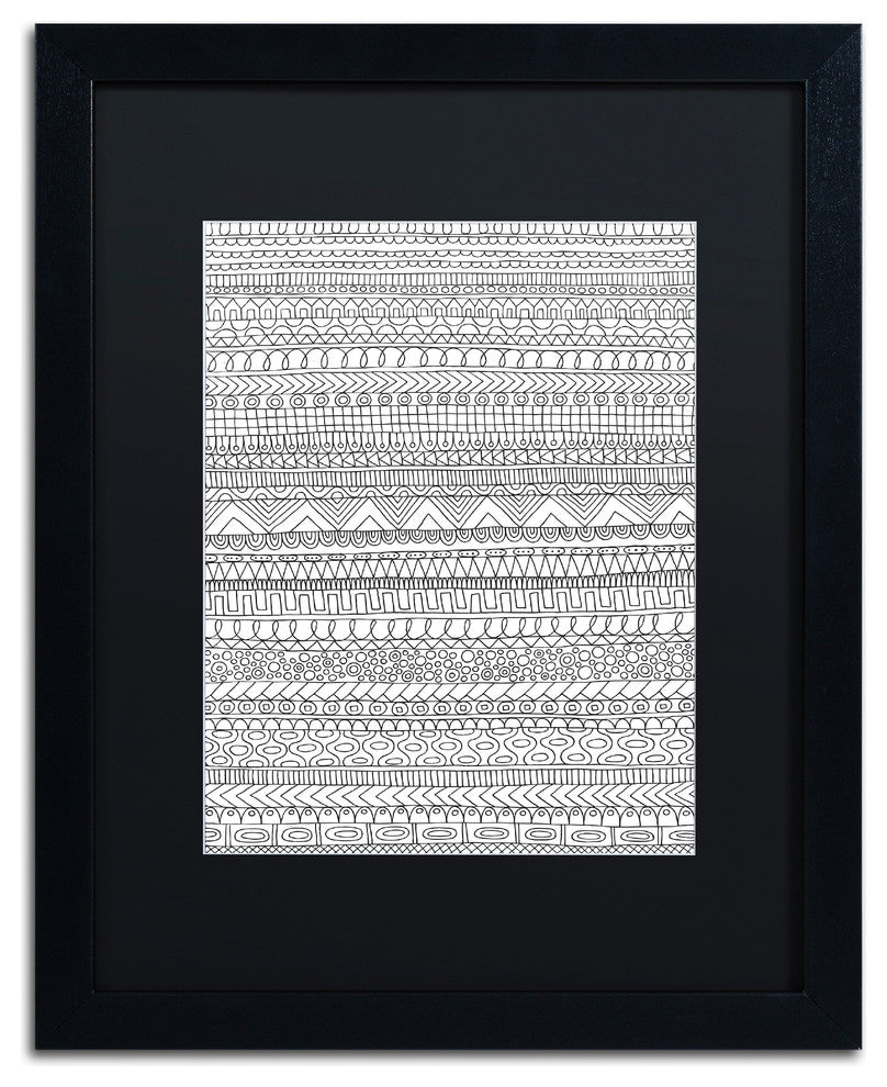 Hello Angel 'Jersey Knit' Art, Black Frame, Black Mat, 20x16
