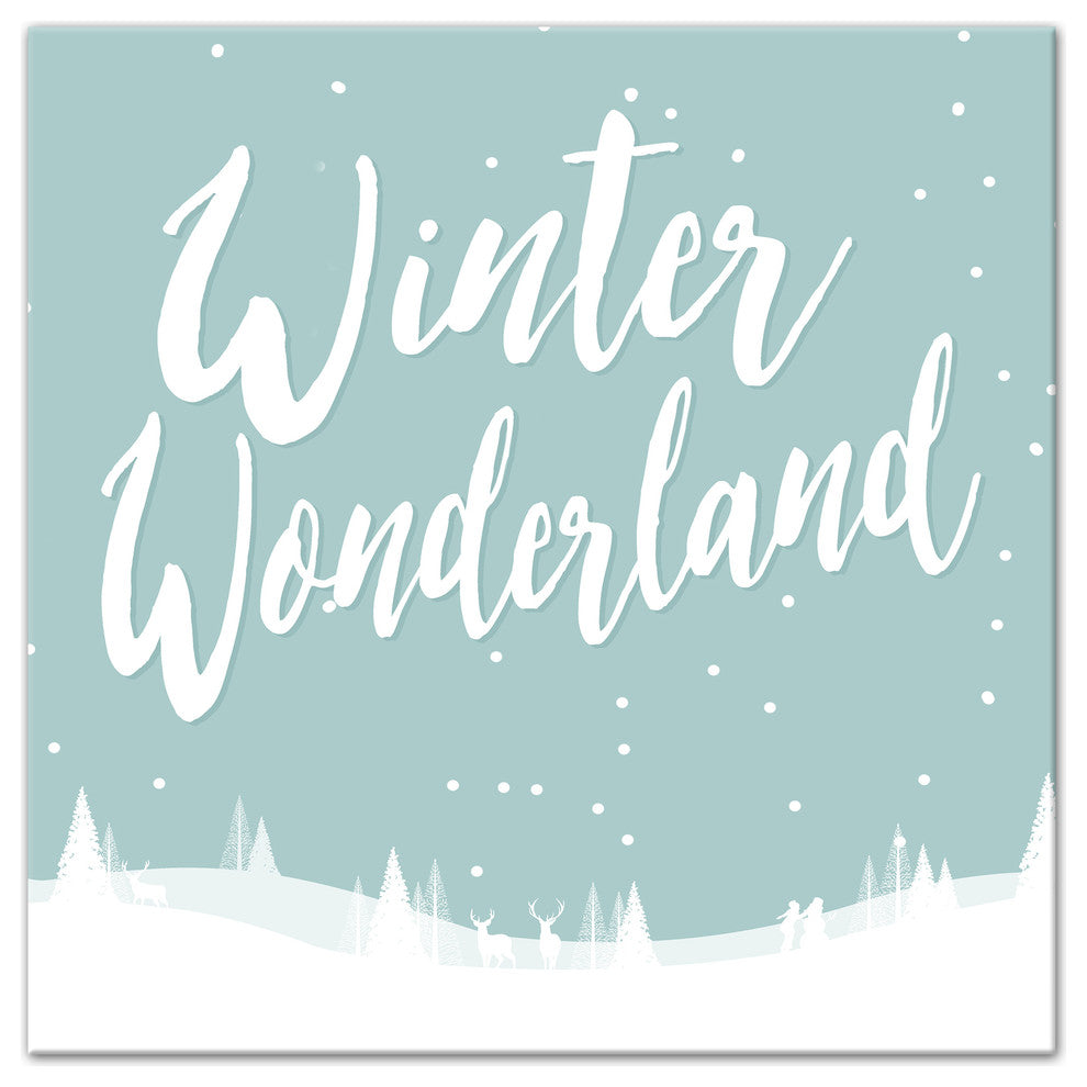 Winter Wonderland Canvas Wall Art, 16"x16"