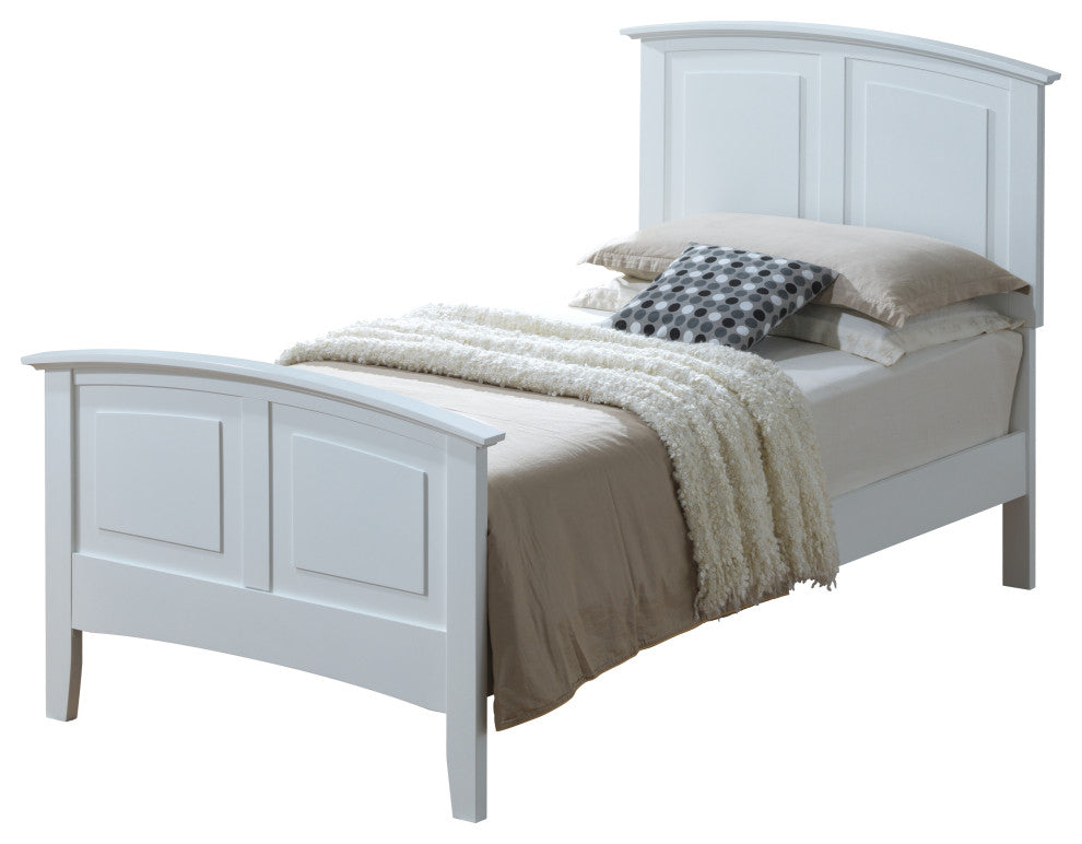 Oildale Panel Bed, White, Twin