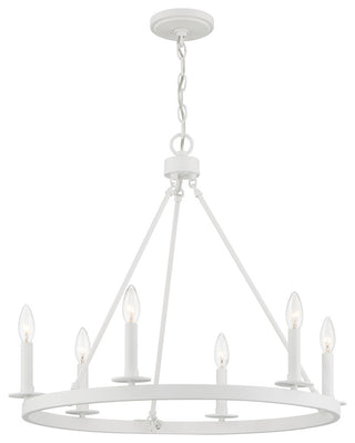 6-Light Chandelier, Bisque White