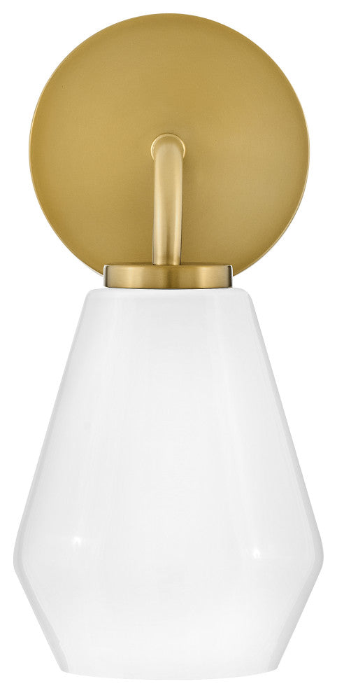 Lark Gio 11.25" Single Bath Vanity Light, Lacquered Brass