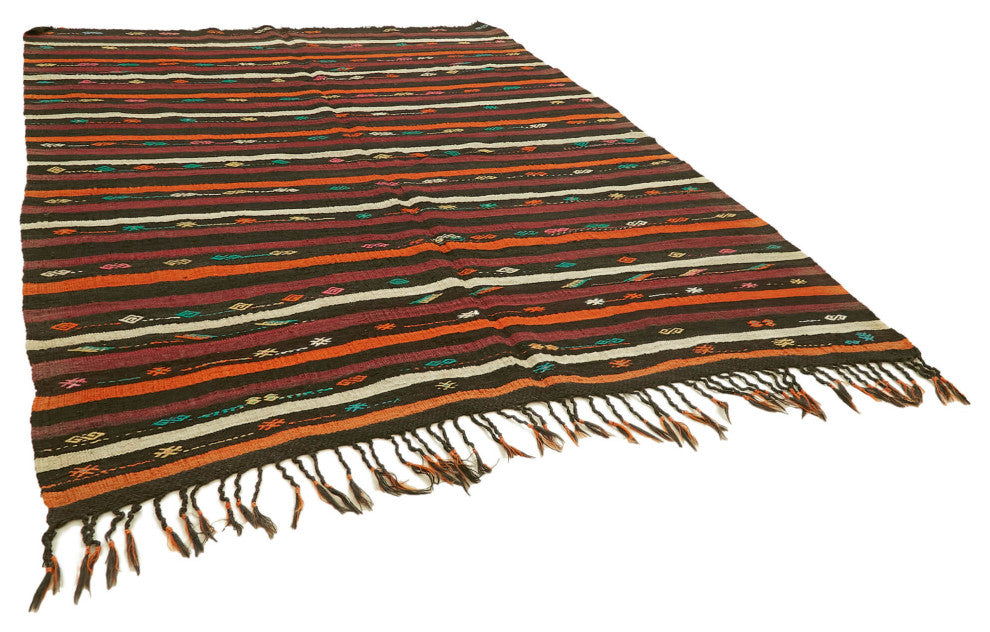 Rug N Carpet - Handmade Turkish 7' 5'' x 10' 4'' Vintage Goat Hair Kilim Rug