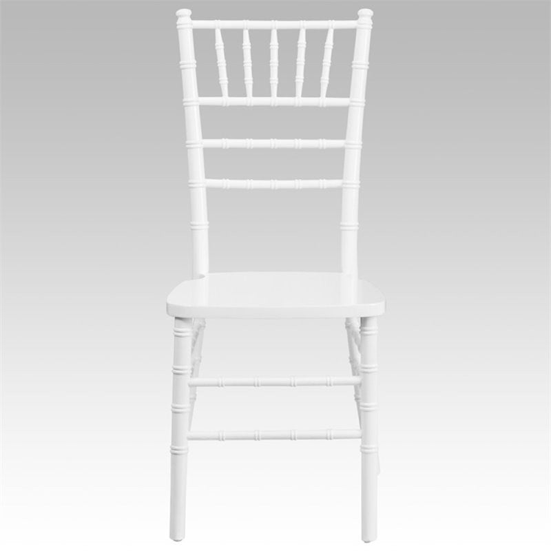 Hercules Series Wood Chiavari Chair, White, 15.75"x18"x36.25"