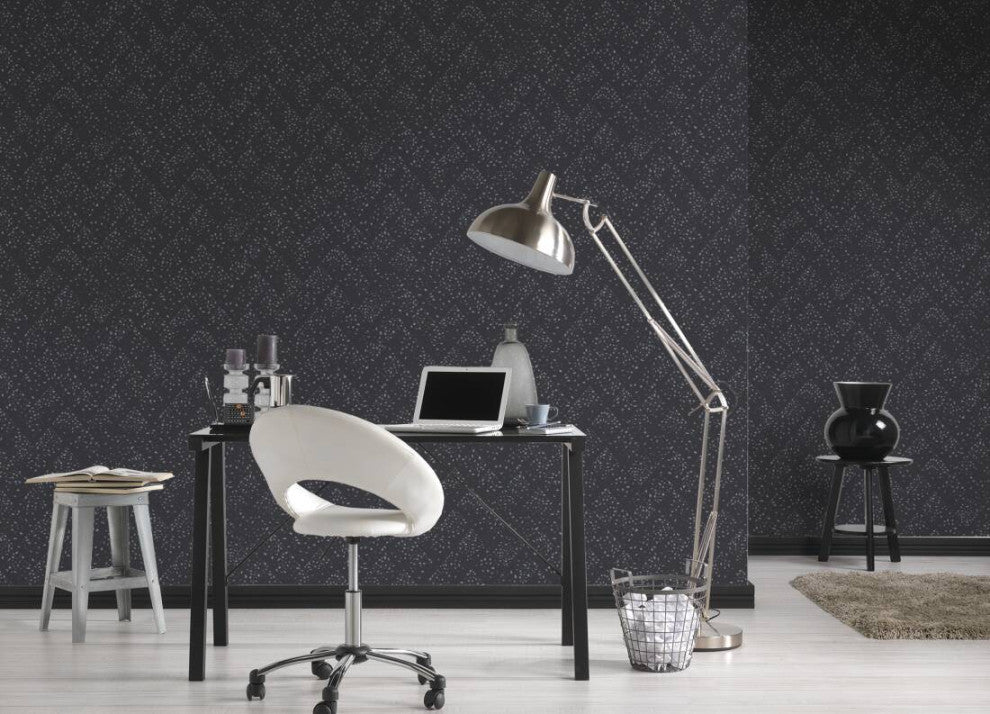 Sample, Modern Textured Wallpaper Featuring Woven Wood, 373945