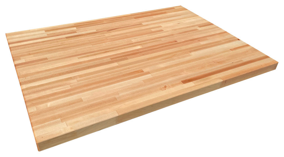 26" Deep Edge Grain Butcher Block Countertop 1.5" Thick, Maple, 26" X 24"