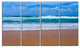 "Fascinating Atlantic Beach in Portugal" Seashore Wall Art, 4 Panels, 48"x28"