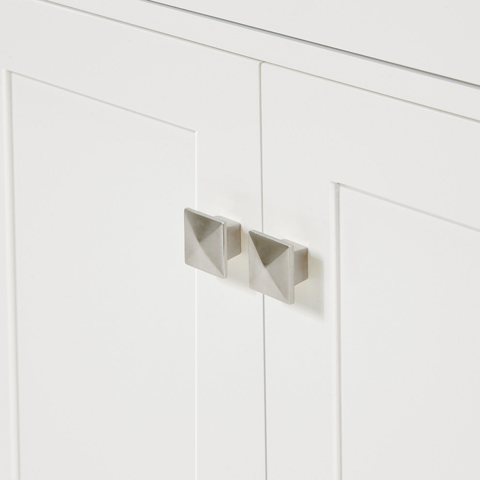 Ariel Bristol 60" Sinks Bath Vanity Base, White