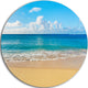 Calm Beach And Tropical Sea, Photo Disc Metal Artwork, 36"