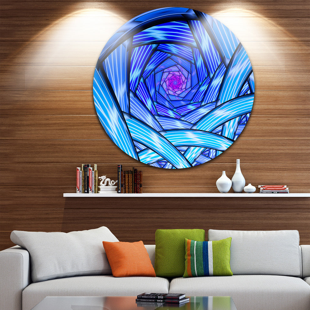 Mysterious Psychedelic Fractal Pattern, Abstract Disc Artwork, 23"