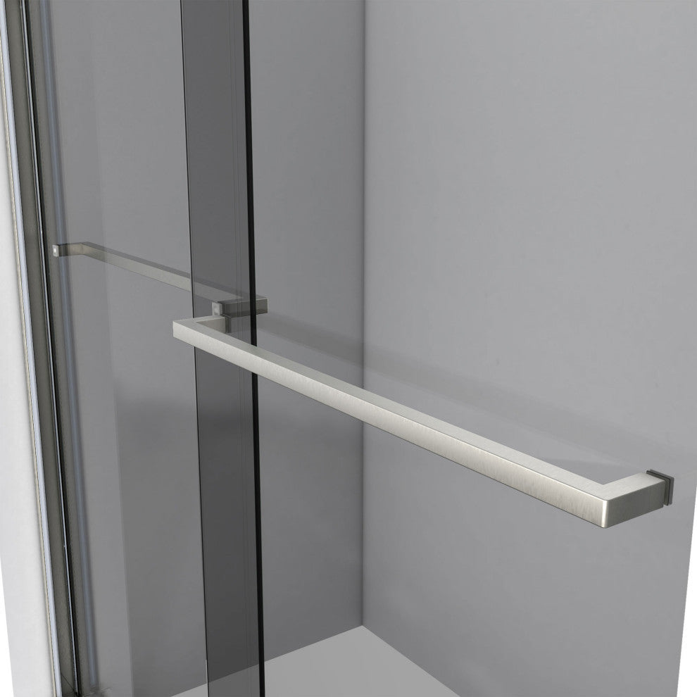 DreamLine Sapphire 44-48x76 Bypass Shower Door, Brushed Nickel and Gray Glass