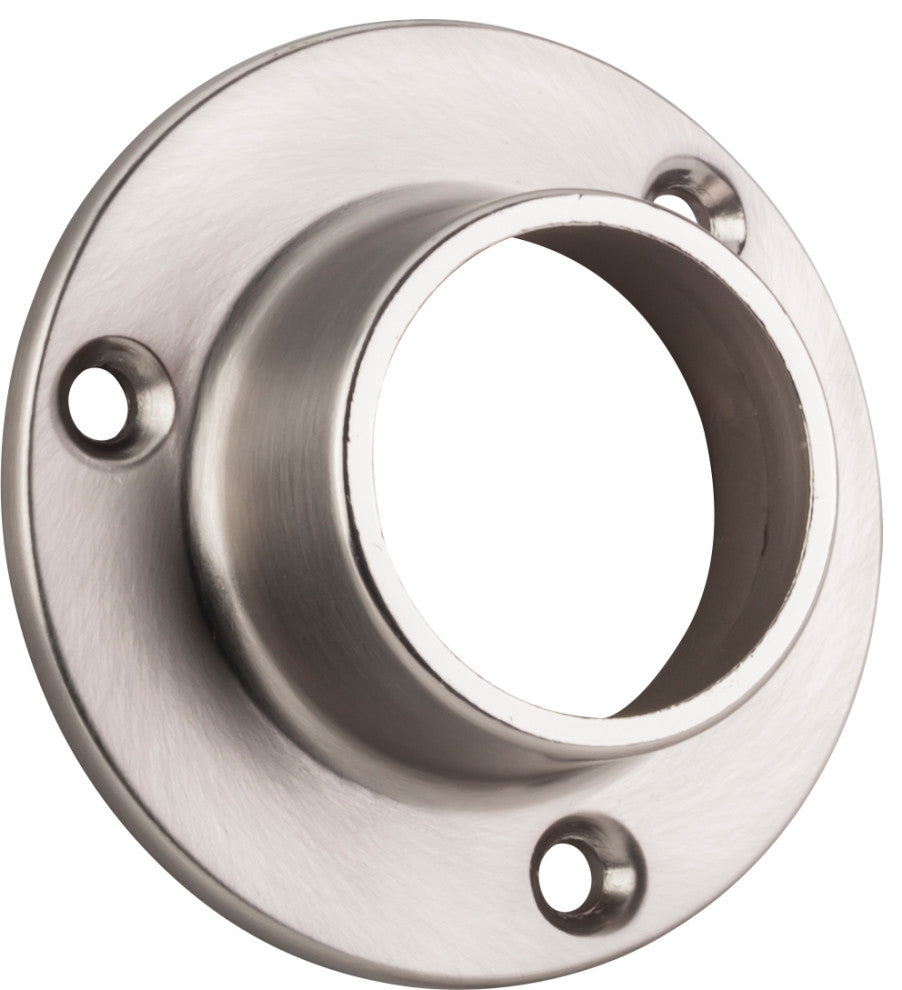 Satin Nickel Closed Closet Bracket for Round 1-5/16" Closet Rod with Screws