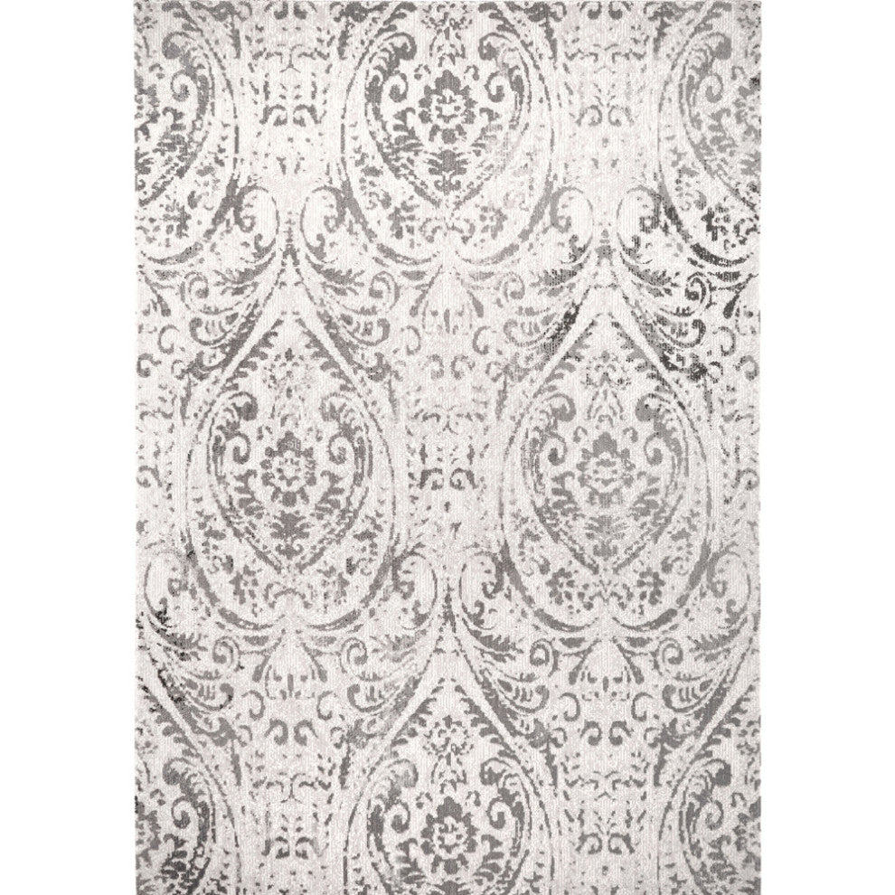 Home Dynamix Area Rugs: Patio Sofia Rugs by Nicole Miller: 4151-123 Ivory-Gray