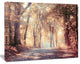 Golden Autumn Beautiful Forest, Landscape Canvas Art Print, 60"x28"