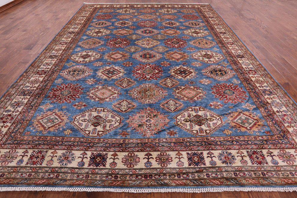 9' 10" X 13' 6" Super Kazak Hand-Knotted Rug Q5025