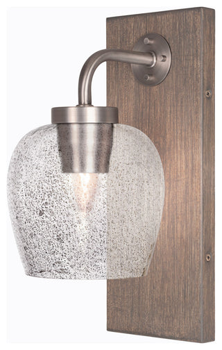 Oxbridge Wall Sconce, Graphite & Painted Distressed Metal, 6" Smoke Bubble