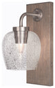 Oxbridge Wall Sconce, Graphite & Painted Distressed Metal, 6" Smoke Bubble