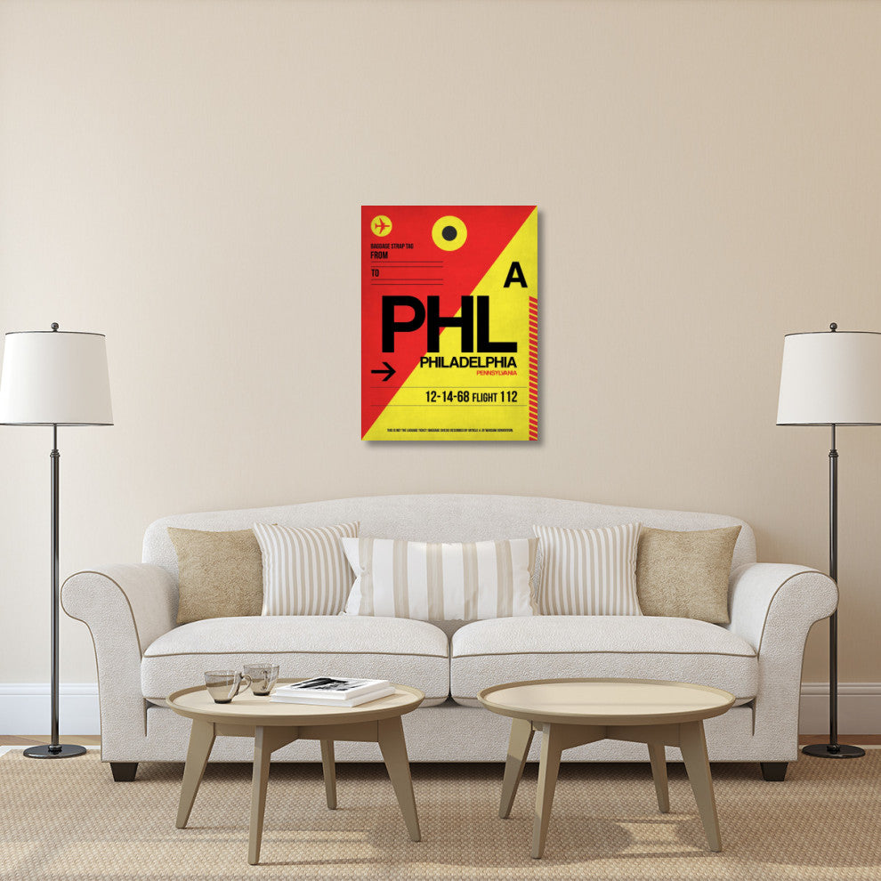 "PHL Philadelphia Luggage Tag 2" Fine Art Print