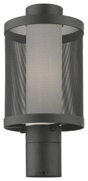 Livex Nottingham 1 Light Textured Black Medium Outdoor Post Top Lantern
