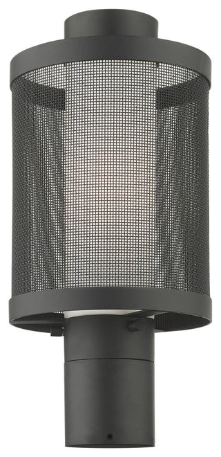 Livex Nottingham 1 Light Textured Black Medium Outdoor Post Top Lantern