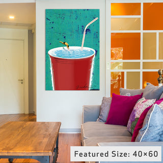 "Big Drink" Wrapped Canvas Art Print, 26x18x1.5