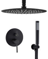 10"Ceiling Mounted Shower System, Matte Black