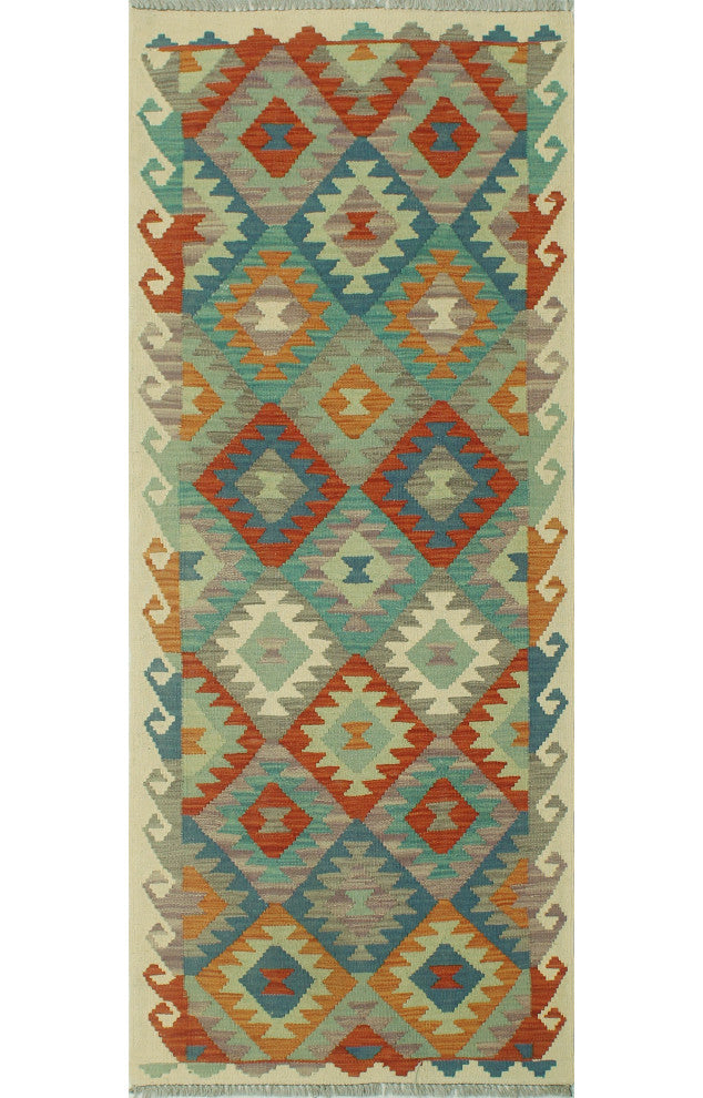 Sangat Kilim Aqela Ivory Runner