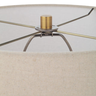 Spyglass Black Wood Grain Table Lamp