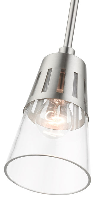 1 Light Brushed Nickel Mini Pendant