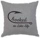 Image Pillow 16x16 Hooked Linen Gray