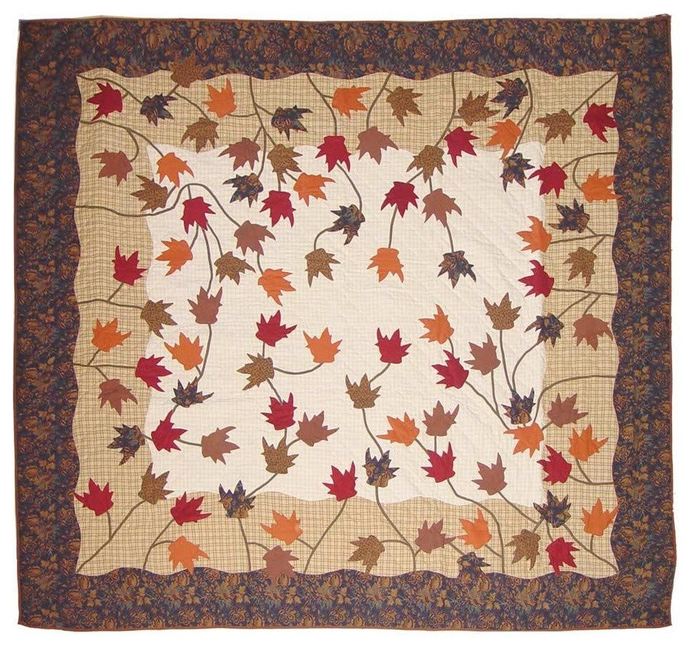 Autumn Leaves Quilt Twin 65"X85"