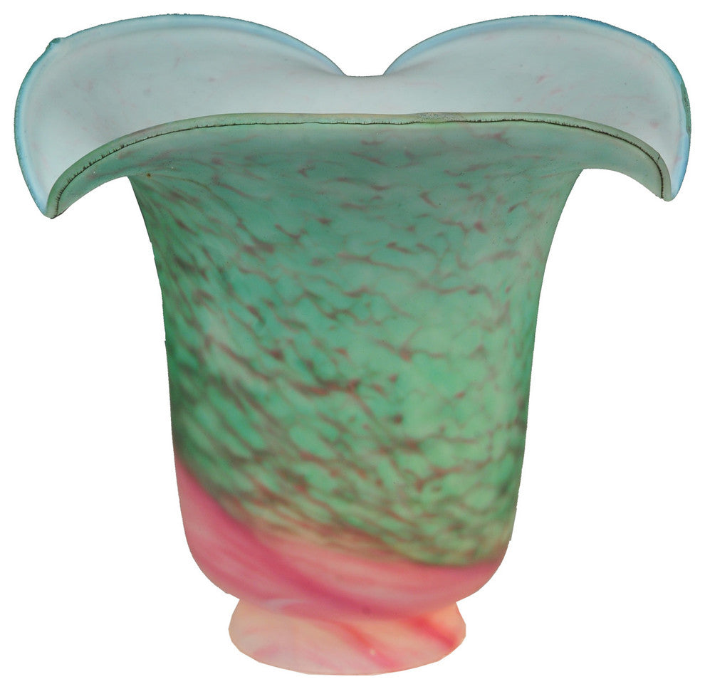 Meyda lighting 10734 5.5"W Fluted Pink and Green Shade