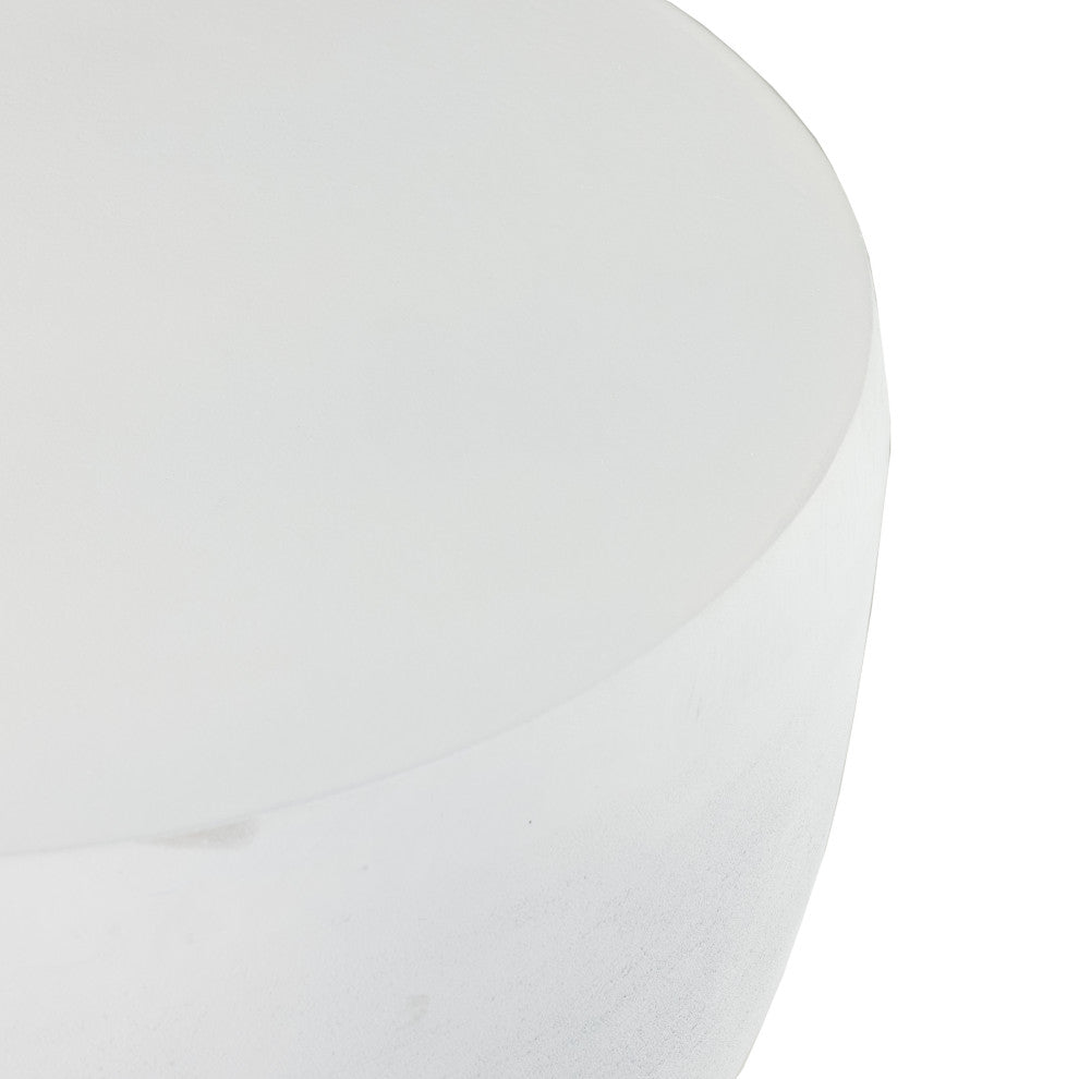 Basil Outdoor End Table-Matte White