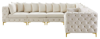 Tremblay Modular Sectional, Cream, L-Shaped, 6-Piece: Armless (3), Corner (3)