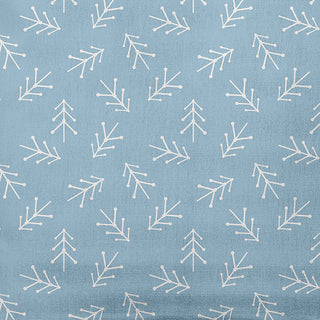 Ice Colored Scattered Trees Winter Polyester Throw Pillow, 18"x18"