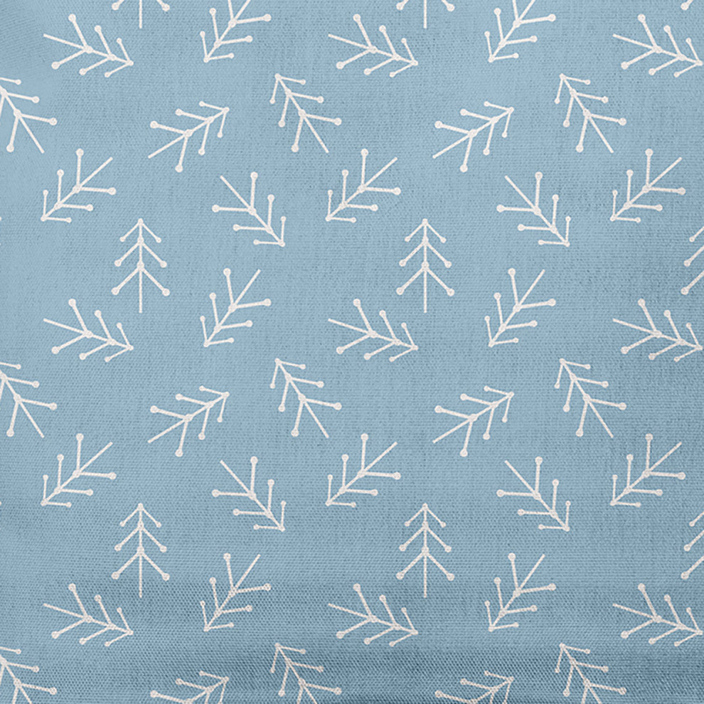 Ice Colored Scattered Trees Winter Polyester Throw Pillow, 18"x18"