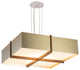 Veram Pendant Integrated LED, Walnut, Brushed Brass, 18, 3500k
