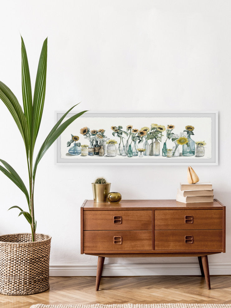 "Sunflower Centerpiece IV" Framed Painting Print