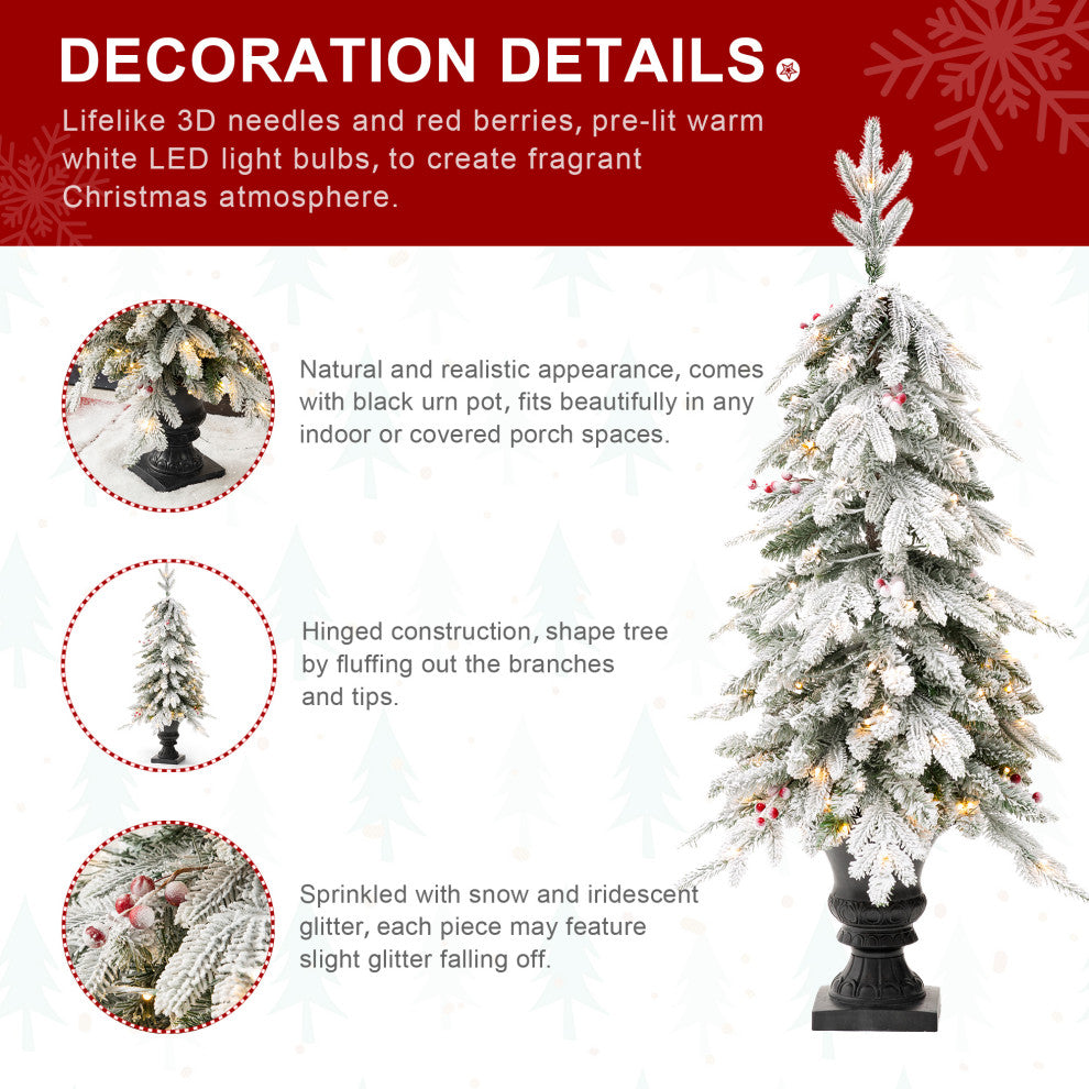 4' Pre-Lit Artificial Christmas Porch Tree