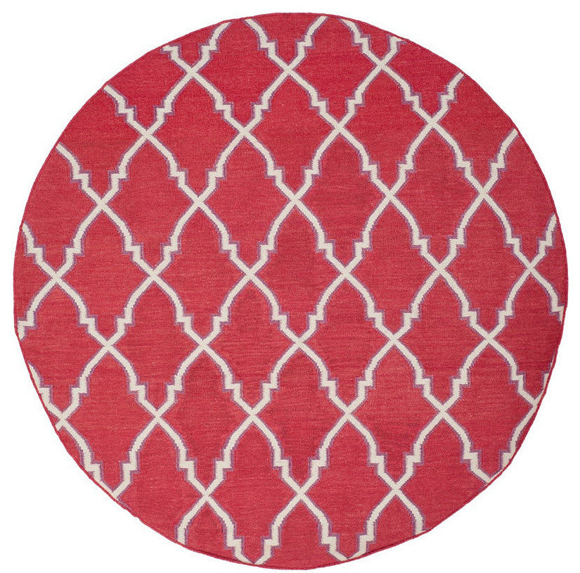 Safavieh Dhurries Dhu564A Red, Ivory Area Rug
