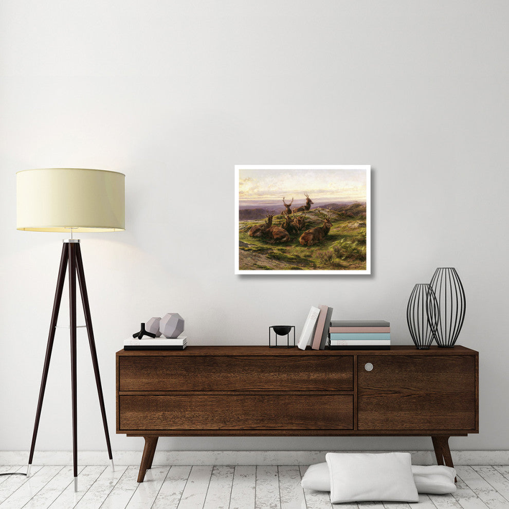 "Stags at Rose" Digital Paper Print by Rosa Bonheur, 32"x26"