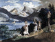 Adrian Ludwig Richter The Fuschlsee With the Schafberg Mountain Wall Decal