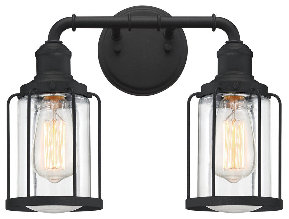 Quoizel LUD8615 2 Light 15"W Vanity Light - Earth Black